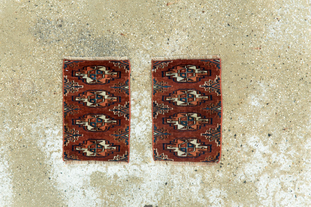 Vintage Persian Baluch Tribal Throw Rug (Pair: 1 of 2), No.26716 - Gss