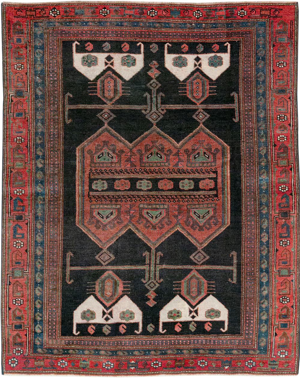 Antique Persian Afshar Accent Rug, No.26719 - Gss