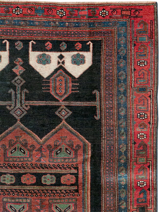 Antique Persian Afshar Accent Rug, No.26719 - Gss