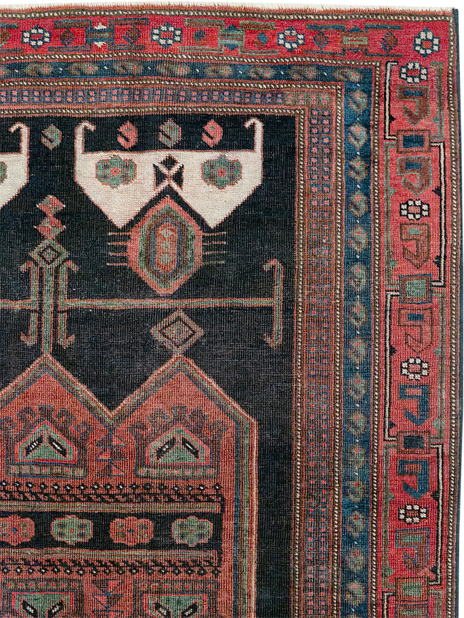 Antique Persian Afshar Accent Rug, No.26719 - Gss