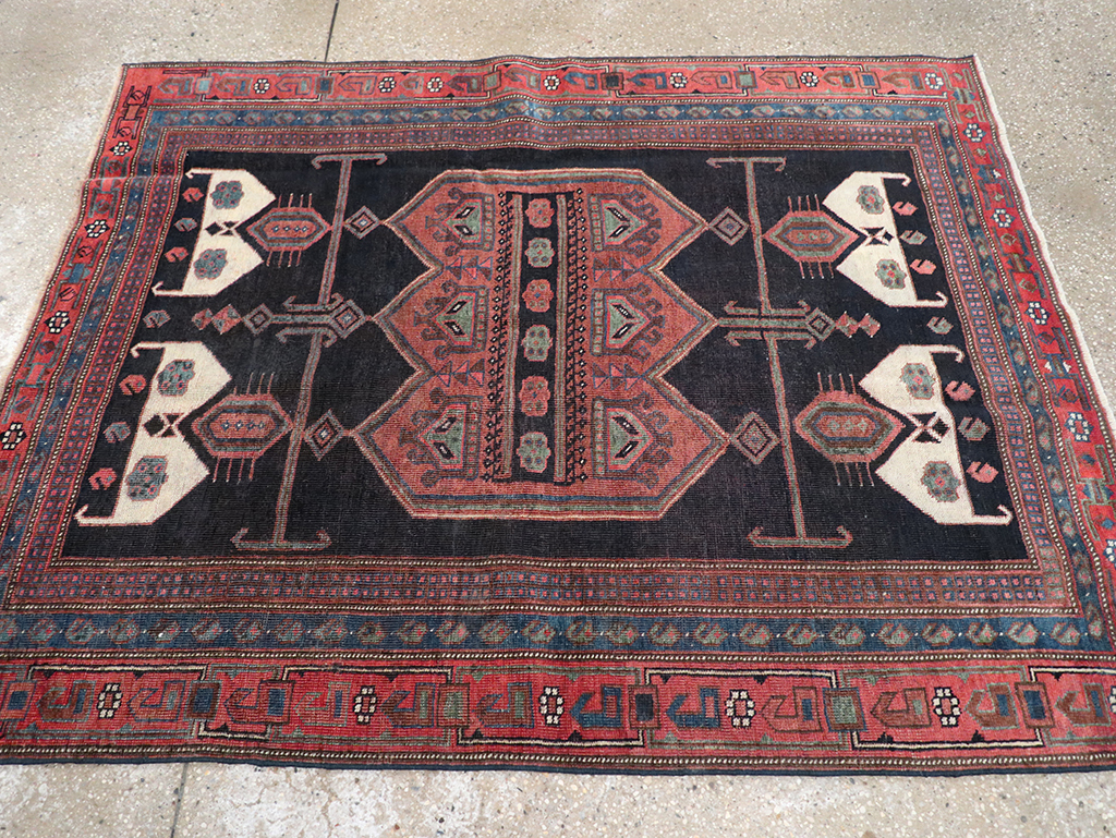 Antique Persian Afshar Accent Rug, No.26719 - Gss