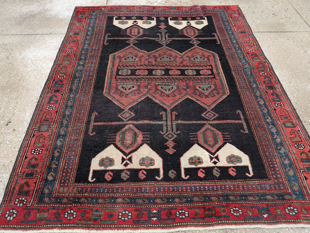 Antique Persian Afshar Accent Rug, No.26719 - Gss