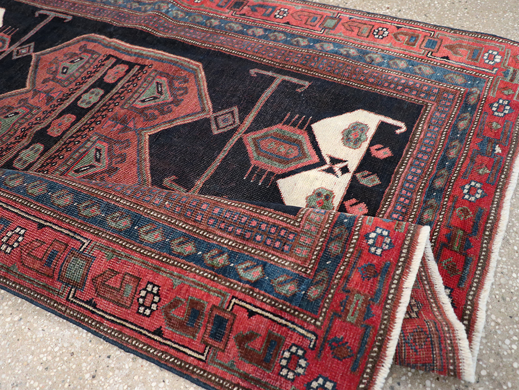 Antique Persian Afshar Accent Rug, No.26719 - Gss