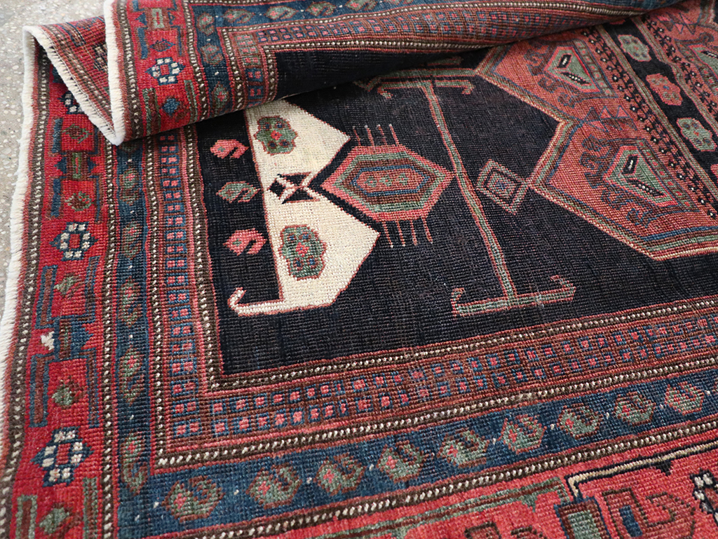 Antique Persian Afshar Accent Rug, No.26719 - Gss