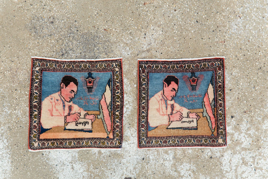 Antique Persian Tabriz Pictorial Rug (Pair: 2 of 2), No.26723 - Gss