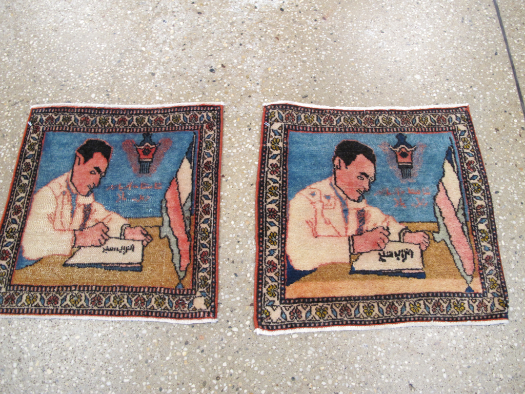 Antique Persian Tabriz Pictorial Rug (Pair: 2 of 2), No.26723 - Gss