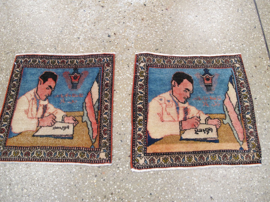 Antique Persian Tabriz Pictorial Rug (Pair: 2 of 2), No.26723 - Gss