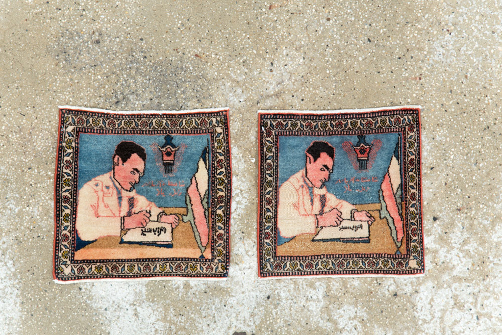 Antique Persian Tabriz Pictorial Rug (Pair: 2 of 2), No.26723 - Gss