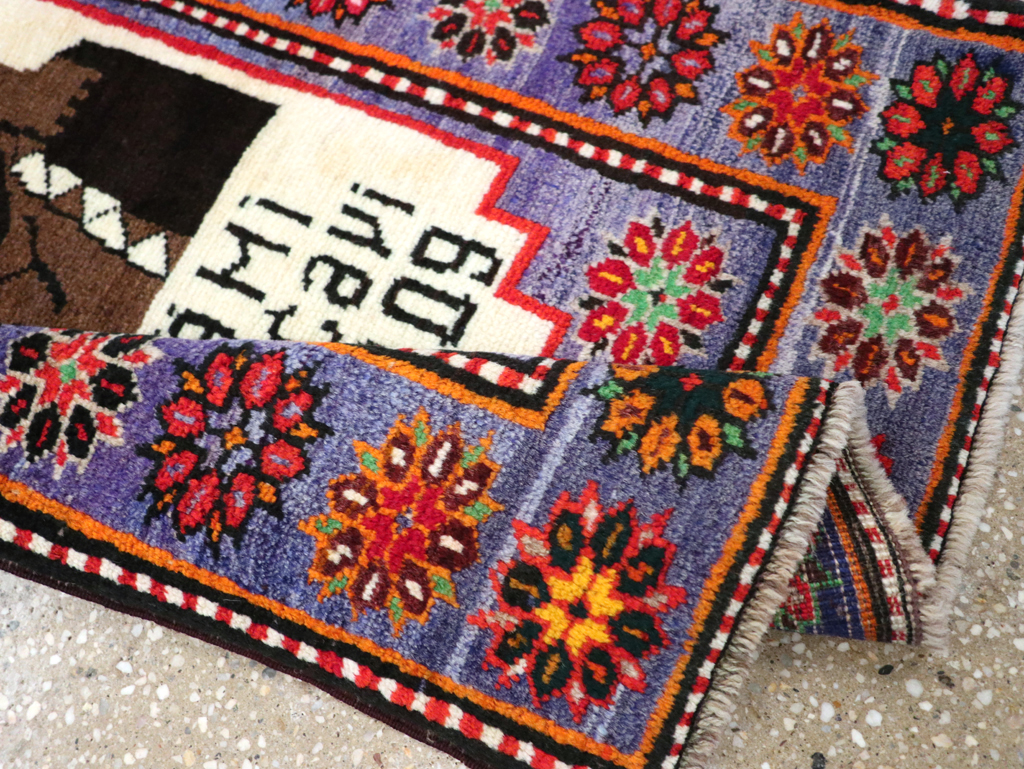 Vintage Persian Baluch Pictorial Rug, No.26725 - Gss