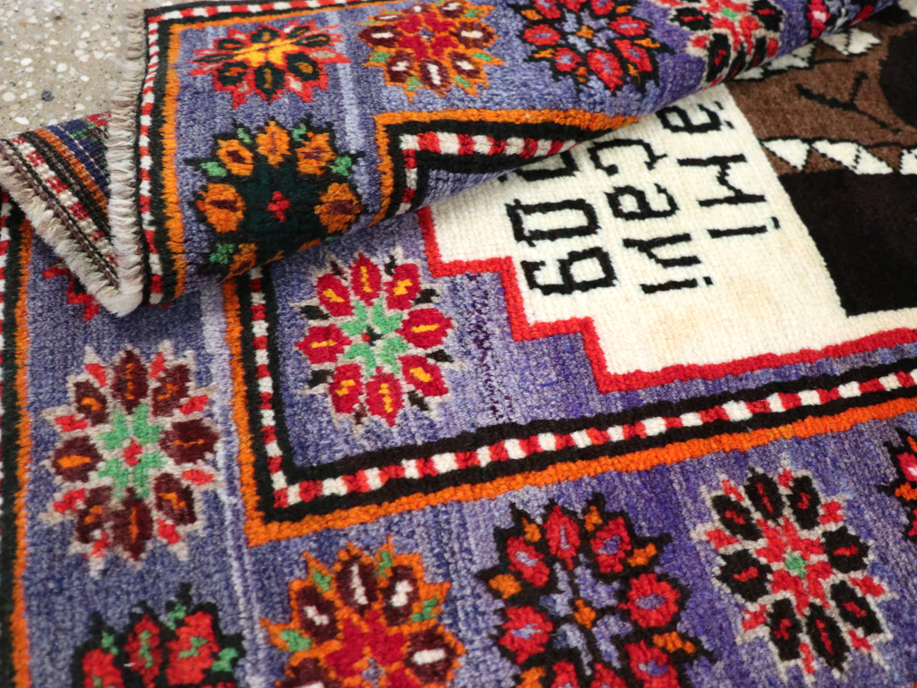 Vintage Persian Baluch Pictorial Rug, No.26725 - Gss