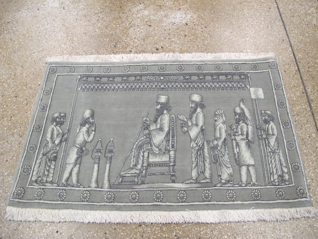 Persian Tabriz Pictorial Rug, No.26727 - Gss