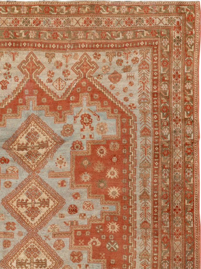Antique Persian Afshar Accent Rug, No.26729 - Gss