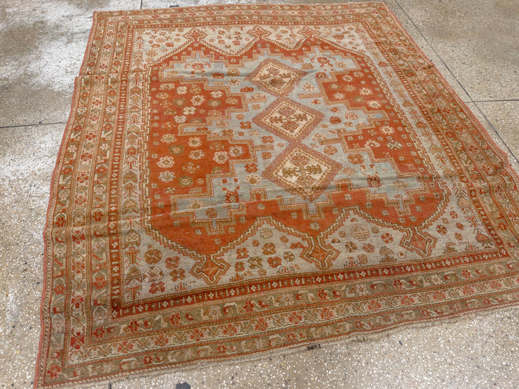 Antique Persian Afshar Accent Rug, No.26729 - Gss