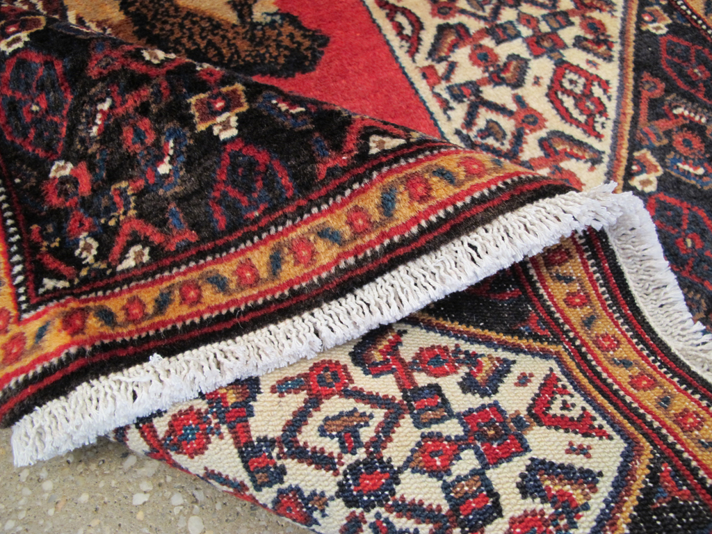 Vintage Persian Senneh Malayer Pictorial Rug, No.26731 - Gss