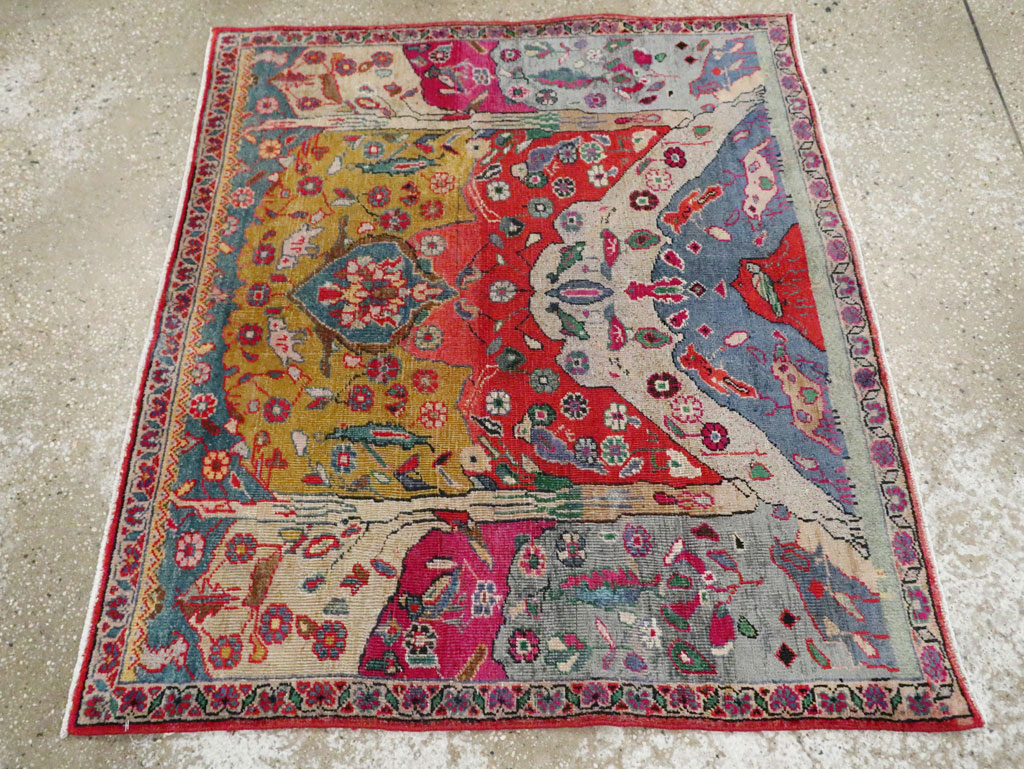 Vintage Persian Pictorial Tabriz Rug, No.26733 - Gss