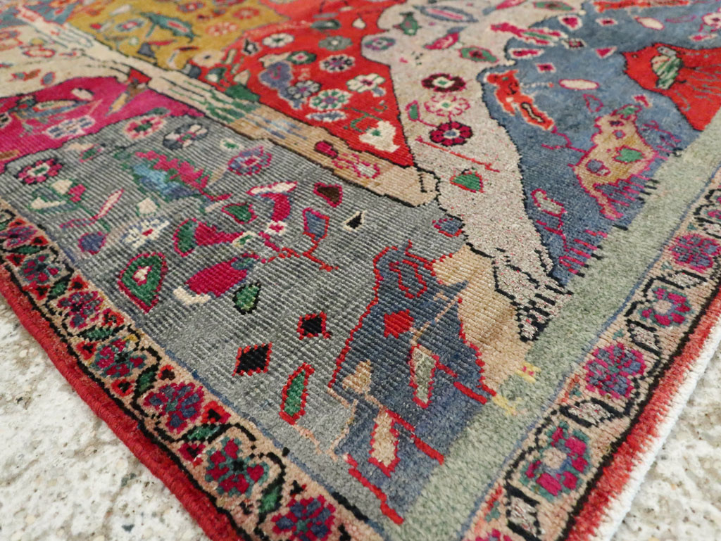 Vintage Persian Pictorial Tabriz Rug, No.26733 - Gss