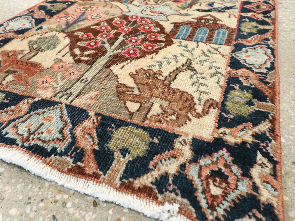 Vintage Persian Tabriz Pictorial Rug (Pair: 1 of 2), No.26742 - Gss