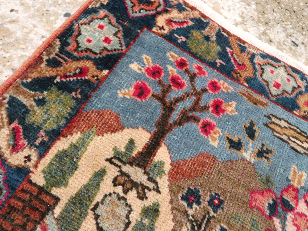 Vintage Persian Tabriz Pictorial Rug (Pair: 2 of 2), No.26743 - Gss