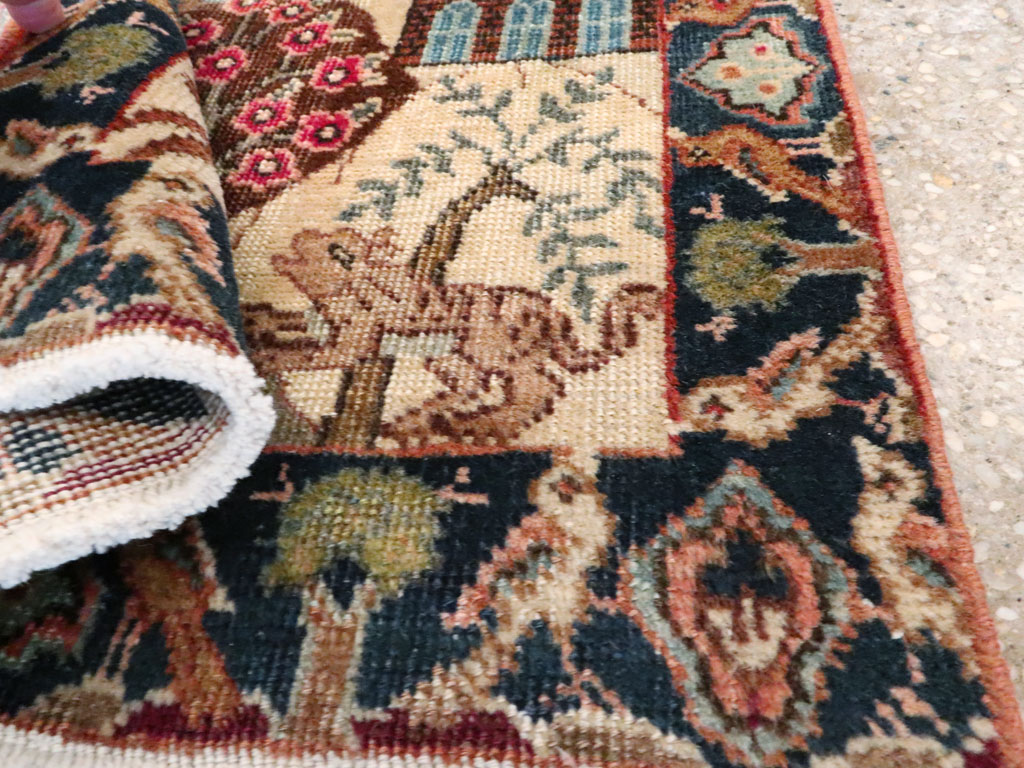 Vintage Persian Tabriz Pictorial Rug (Pair: 2 of 2), No.26743 - Gss