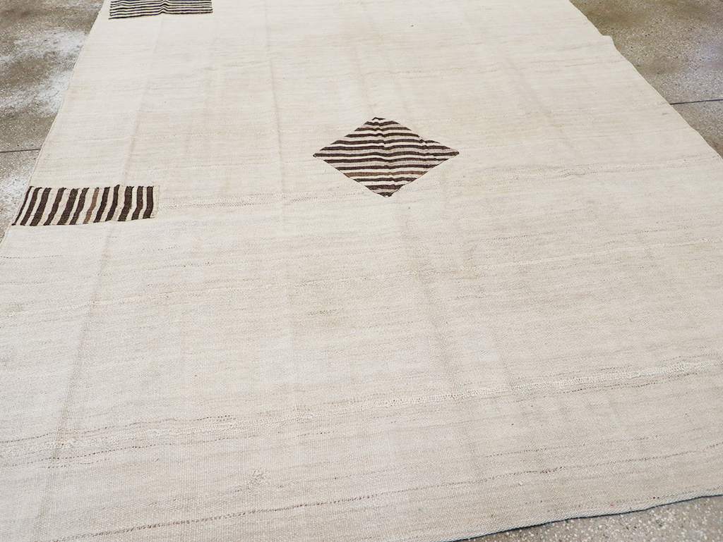 Vintage Persian Flatweave Kilim Accent Carpet, No.26758 - Gss