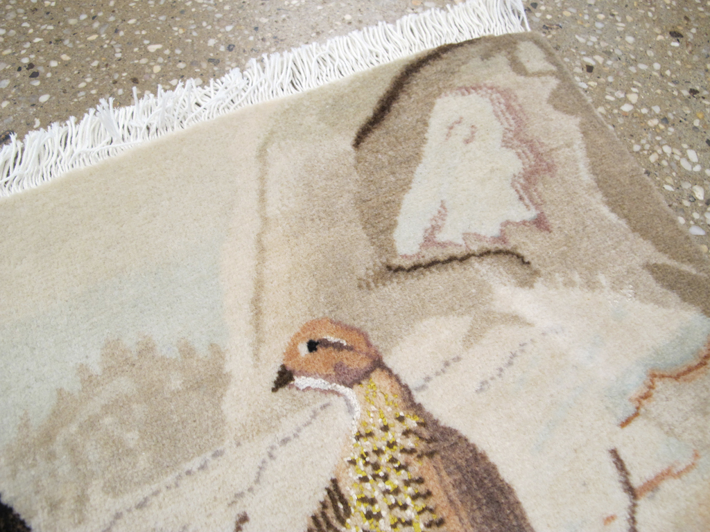 Vintage Persian Pictorial Tabriz Rug, No.26762 - Gss