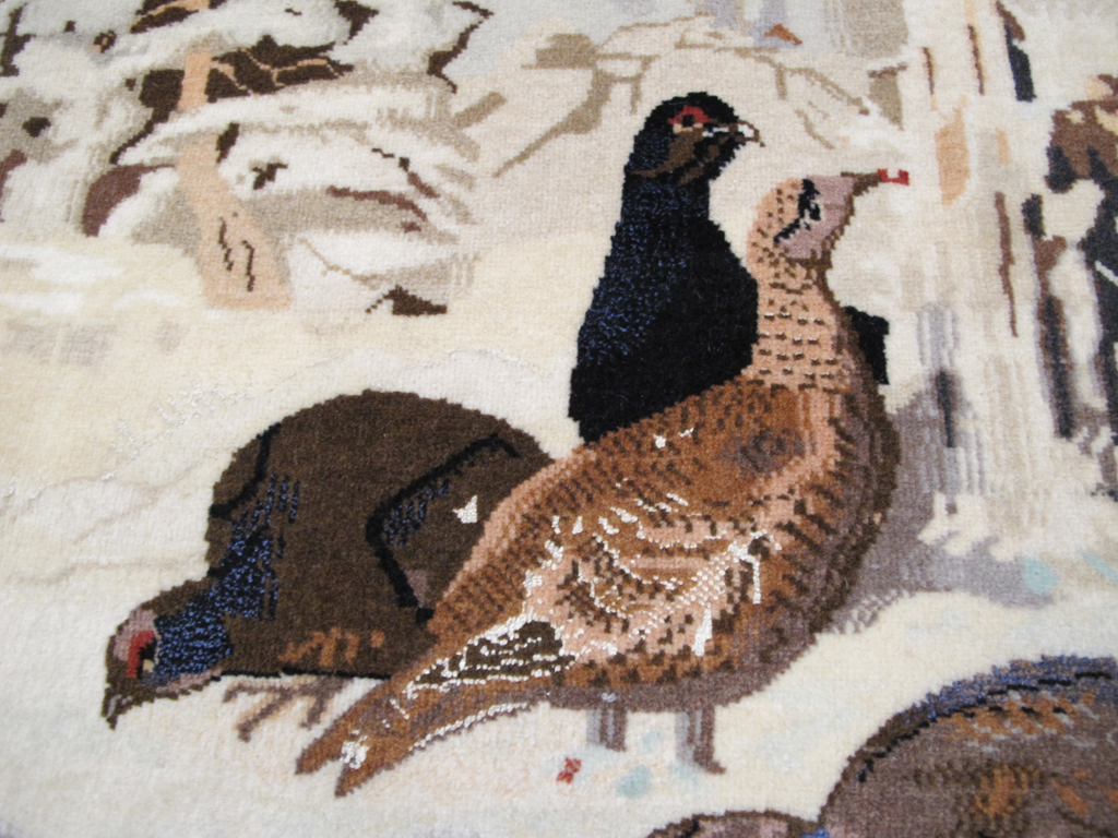 Vintage Persian Pictorial Tabriz Rug, No.26762 - Gss