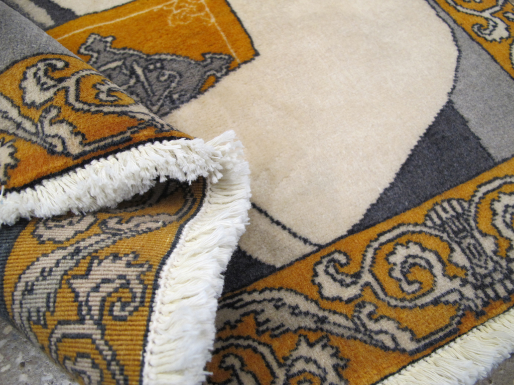 Persian Pictorial Tabriz Rug, No.26763 - Gss