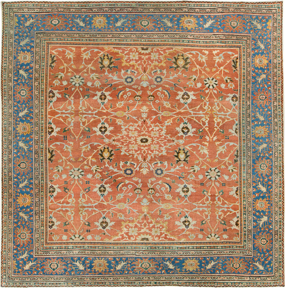 Antique Persian Mahal Large Square Carpet, No.26769 - Gss