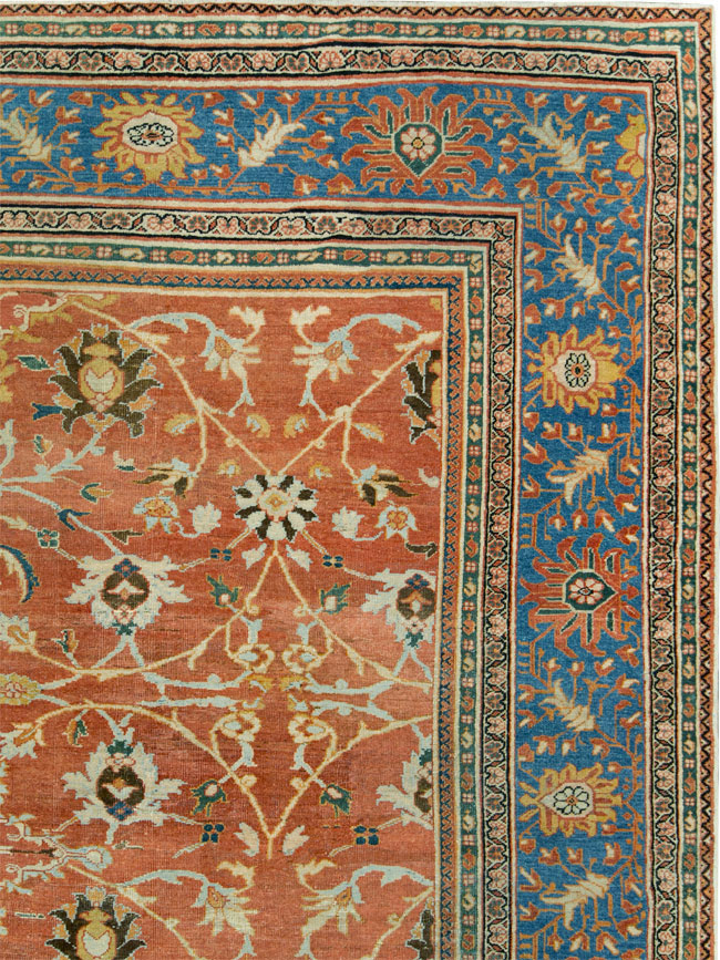 Antique Persian Mahal Large Square Carpet, No.26769 - Gss