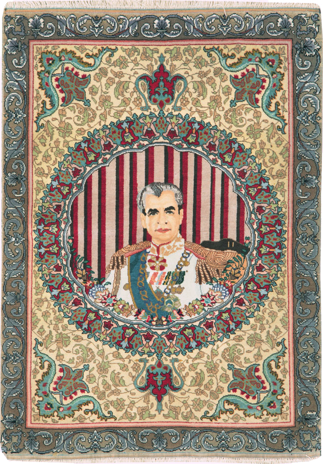 Vintage Persian Tabriz Pictorial Rug, No.26771 - Gss