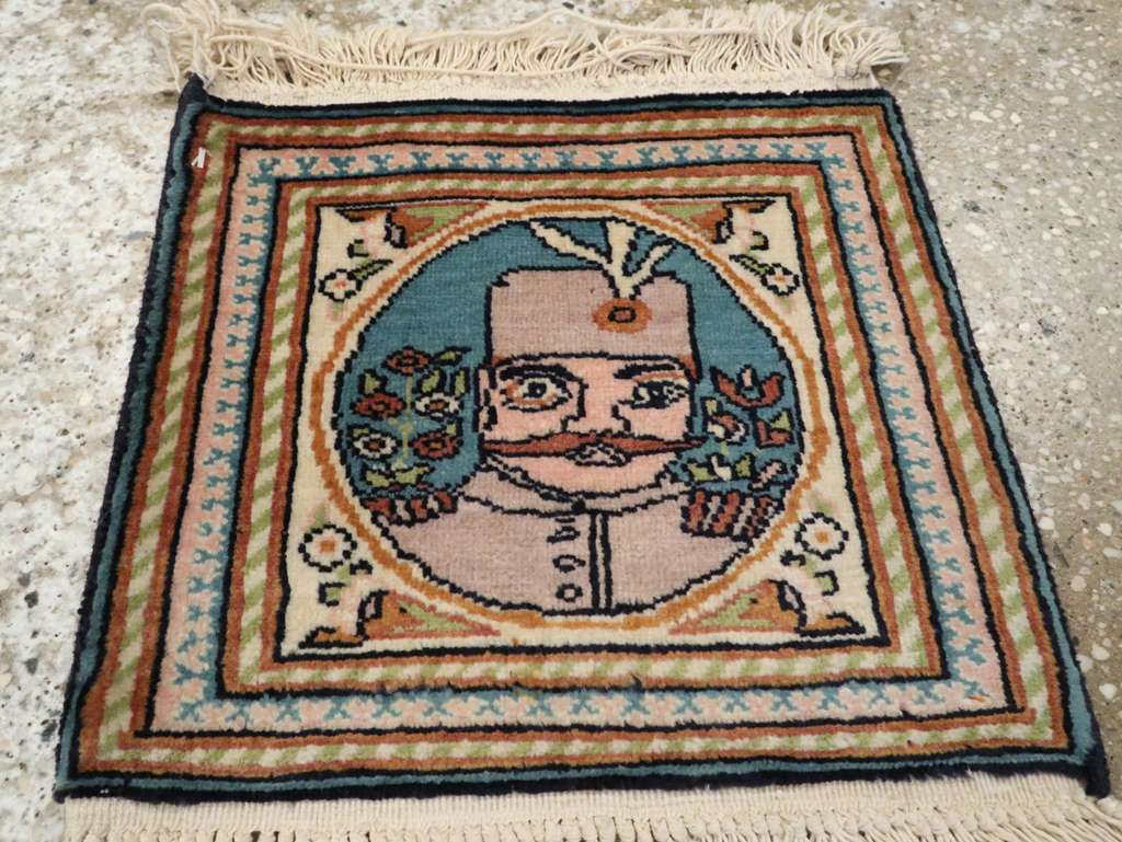 Vintage Persian Tabriz Pictorial Rug, No.26781 - Gss