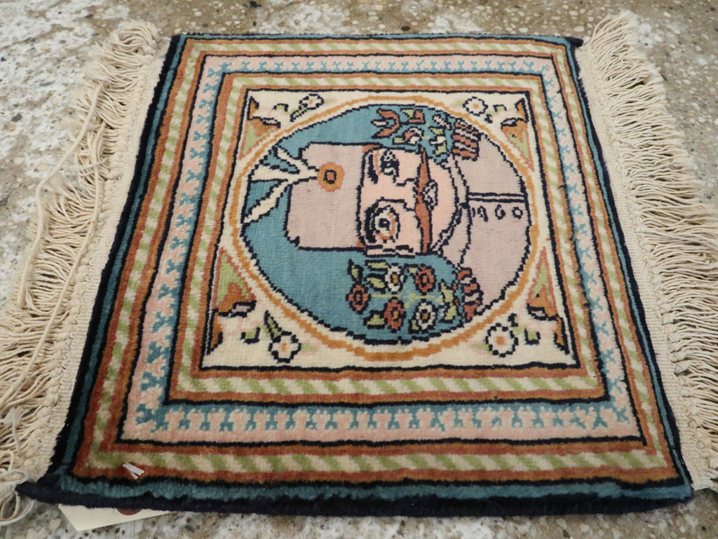 Vintage Persian Tabriz Pictorial Rug, No.26781 - Gss