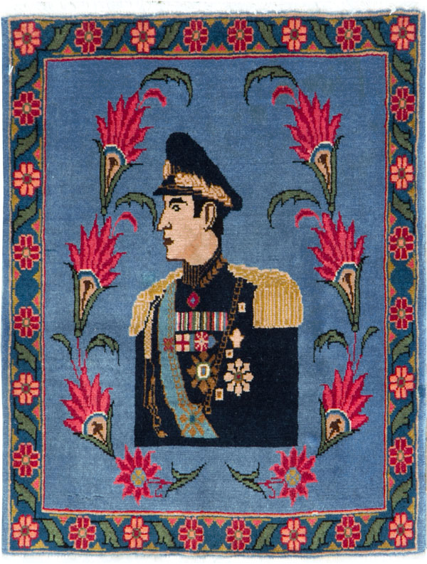 Vintage Persian Tabriz Pictorial Rug, No.26786 - Gss