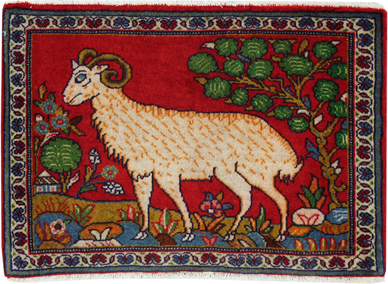 Vintage Persian Tabriz Pictorial Rug (Pair: 1 of 2), No.26788 - Gss