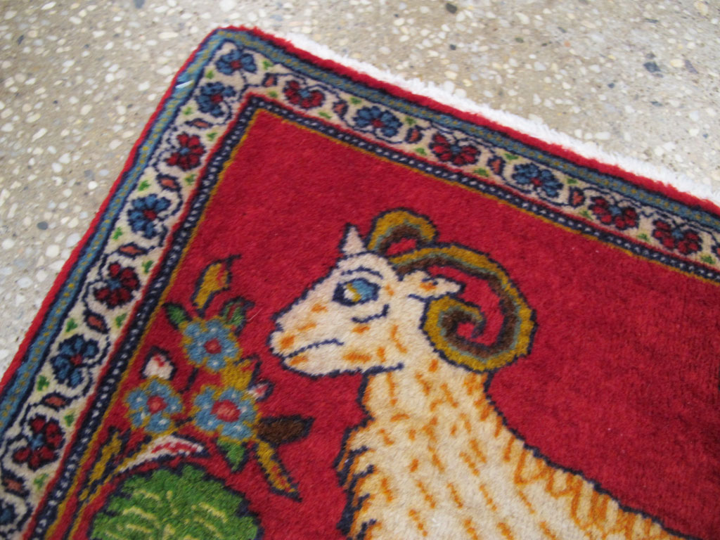 Vintage Persian Tabriz Pictorial Rug (Pair: 1 of 2), No.26788 - Gss