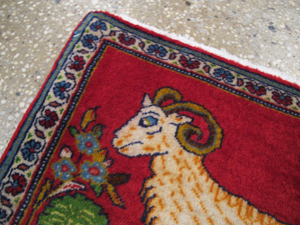 Vintage Persian Tabriz Pictorial Rug (Pair: 1 of 2), No.26788 - Gss