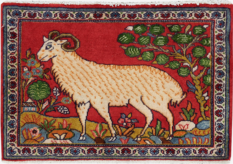 Vintage Persian Tabriz Pictorial Rug (Pair: 2 of 2), No.26789 - Gss