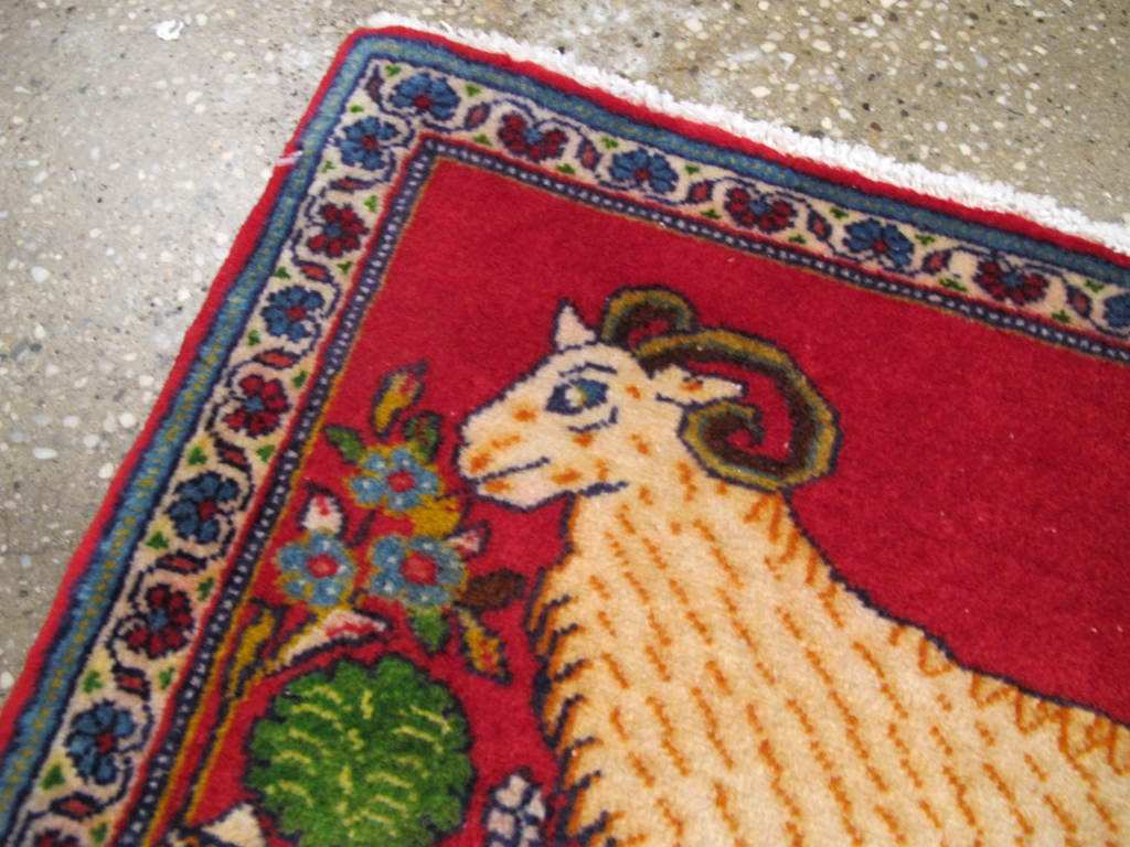 Vintage Persian Tabriz Pictorial Rug (Pair: 2 of 2), No.26789 - Gss