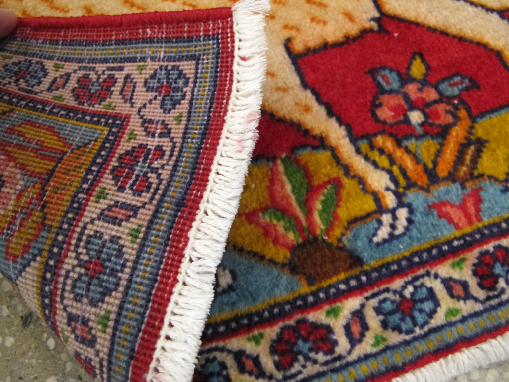 Vintage Persian Tabriz Pictorial Rug (Pair: 2 of 2), No.26789 - Gss