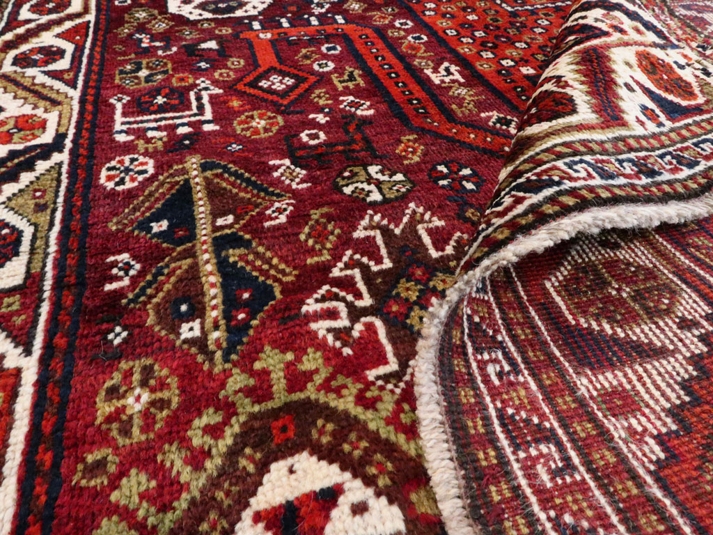 Vintage Pictorial Qashqai Rug, No.26794 - Gss