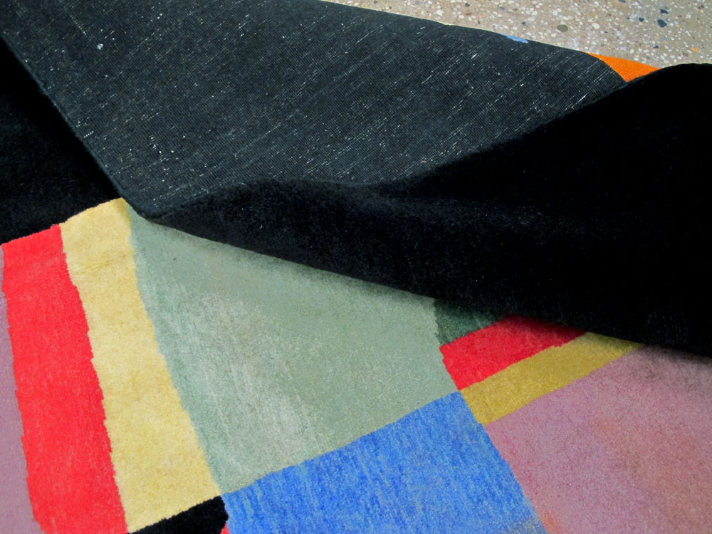 Vintage Persian Tabriz Art Deco Rug Inspired By Edward McKnight Kauffer, No.26798 - Gss