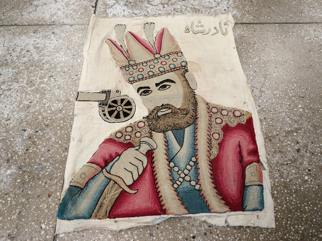 Vintage Persian Pictorial Textile , No.26809 - Gss