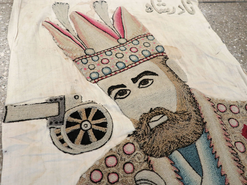 Vintage Persian Pictorial Textile , No.26809 - Gss