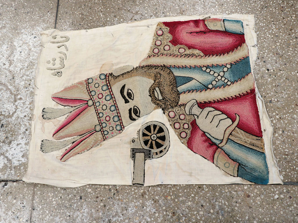 Vintage Persian Pictorial Textile , No.26809 - Gss