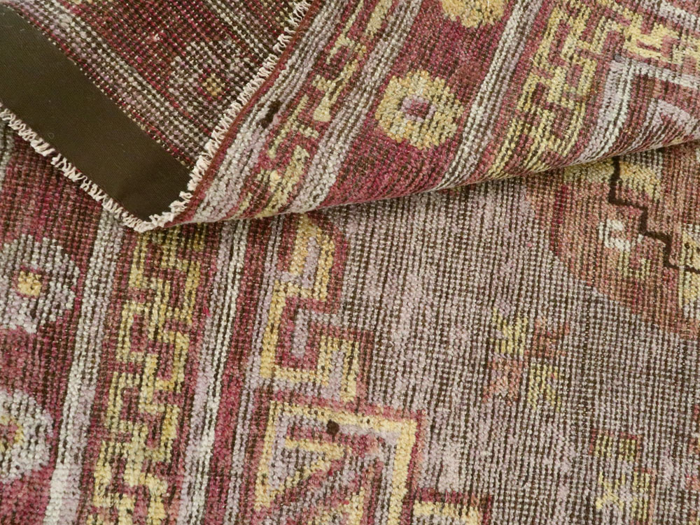 Antique East Turkestan Khotan Accent Rug, No.26818 - Gss