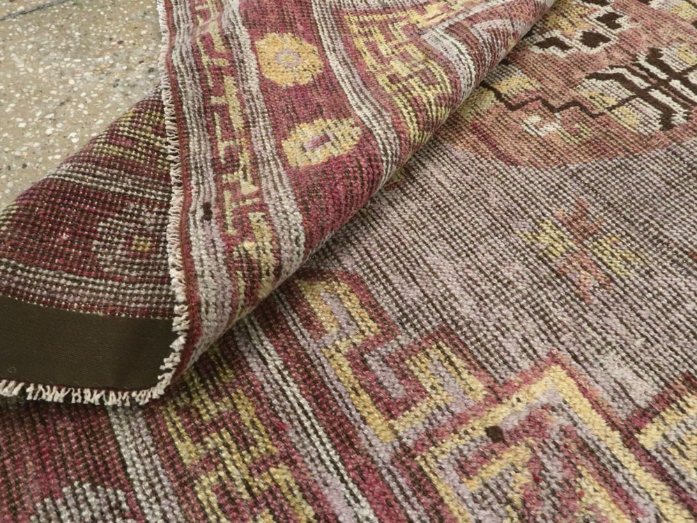 Antique East Turkestan Khotan Accent Rug, No.26818 - Gss