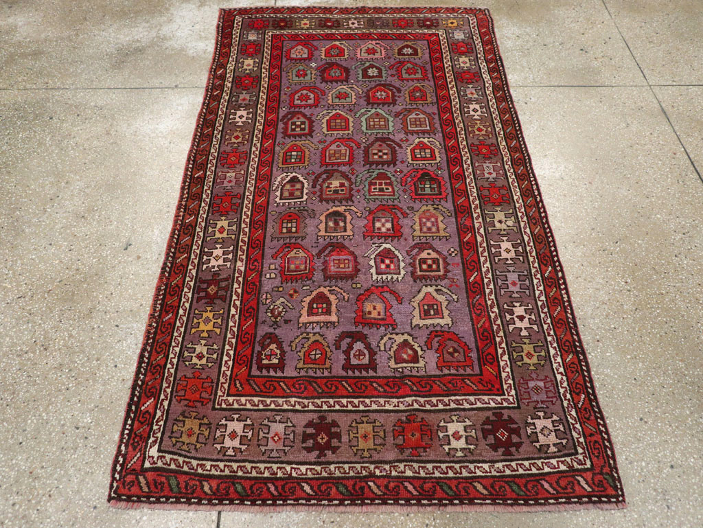 Antique Caucasian Accent Rug, No.26821 - Gss