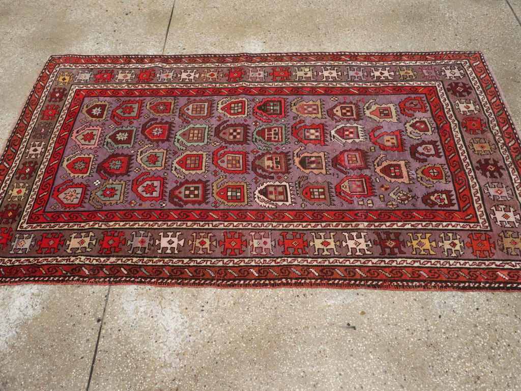 Antique Caucasian Accent Rug, No.26821 - Gss