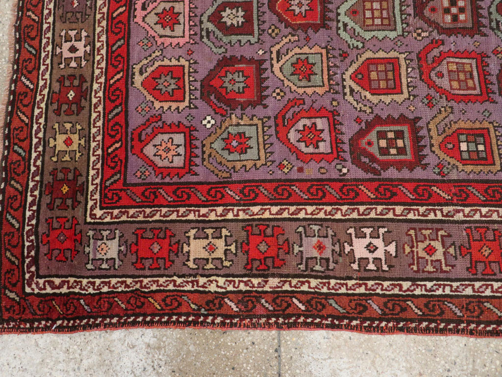 Antique Caucasian Accent Rug, No.26821 - Gss