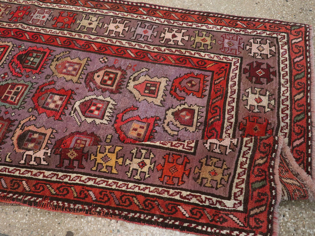 Antique Caucasian Accent Rug, No.26821 - Gss